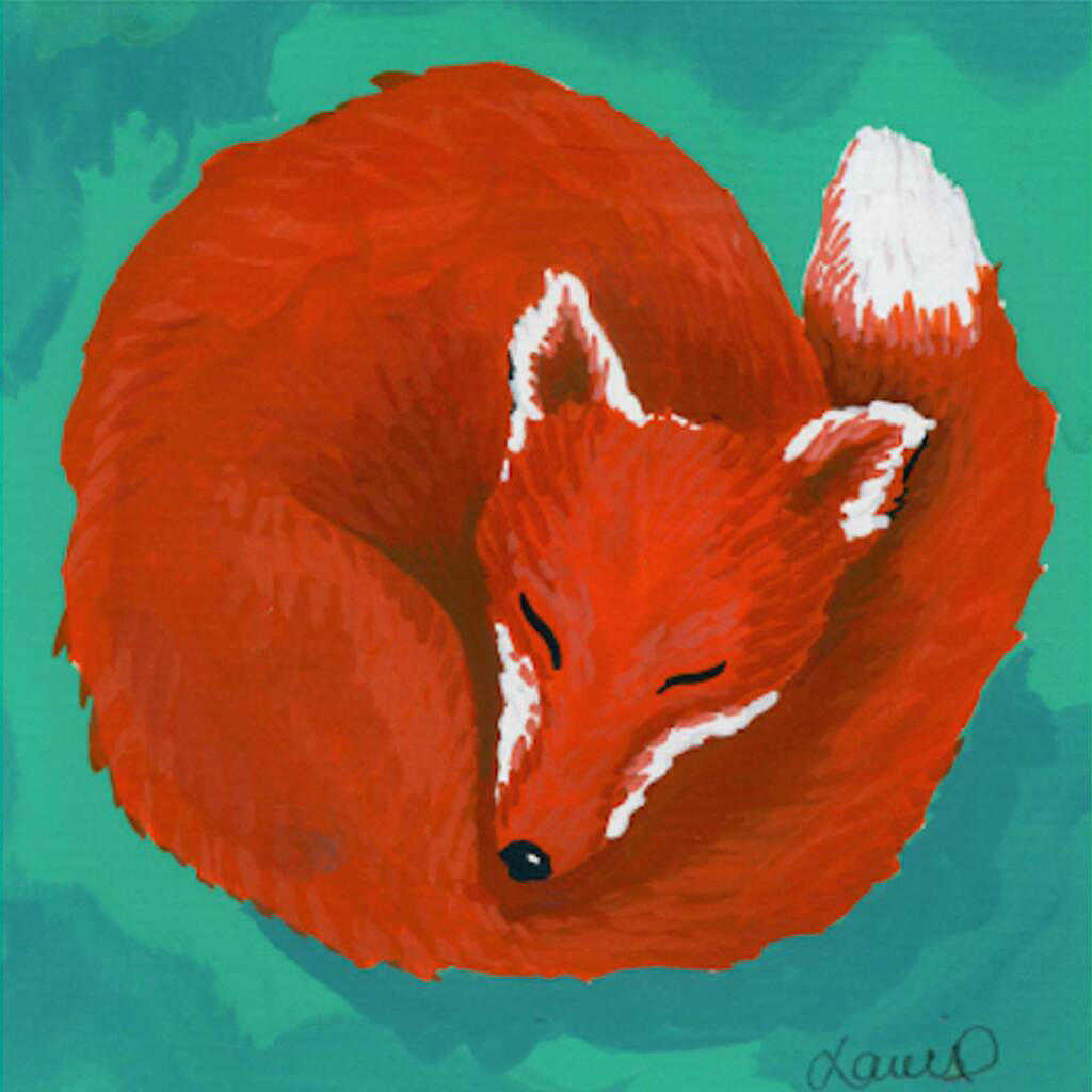 Fife Fox TCCL charity card by Louise Wedderburn