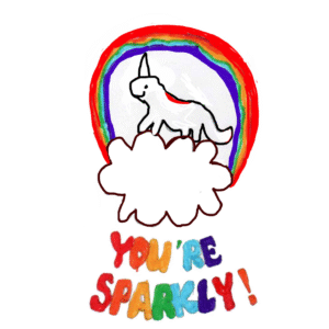 Sparkly unicorn Charity eCard for TCCL. LOLVE eCards