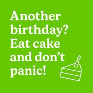 Eat cake and don't panic LOLVE eCard