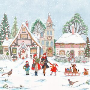 Snowy Village Christmas eCard by Amanda Loverseed
